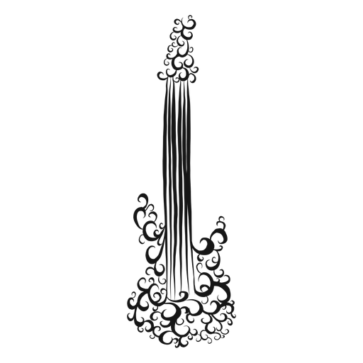 Electric guitar instrument swirl icon