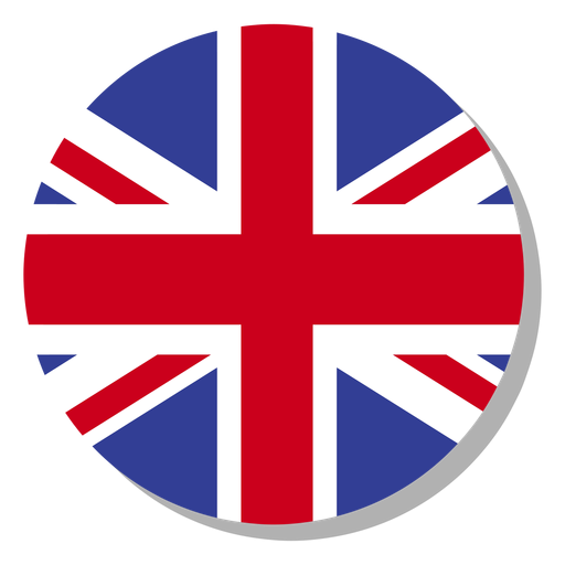 Círculo de ícone de língua de bandeira de Inglaterra ...