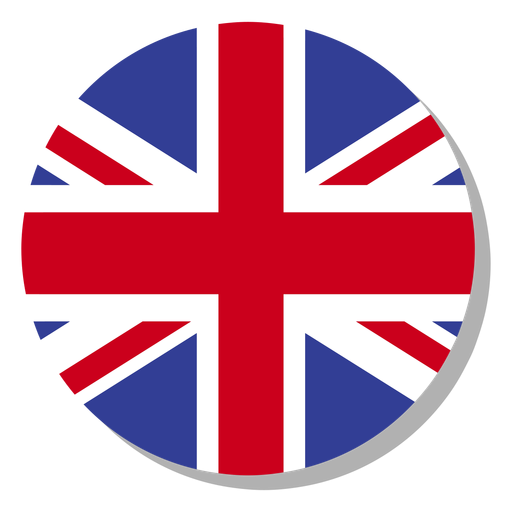 C?rculo de icono de idioma de bandera de Inglaterra Diseño PNG