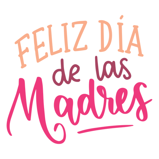 Feliz dia de las madres spanischer Textaufkleber PNG-Design