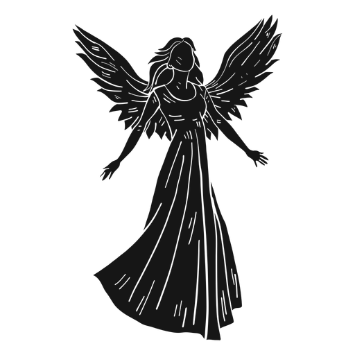 Anjo feminino escuro Desenho PNG