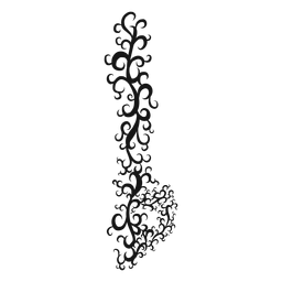 Flat musical symbol swirl PNG Design