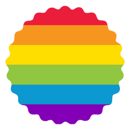 Adesivo de lgbt de arco-íris com emblema de flor Transparent PNG