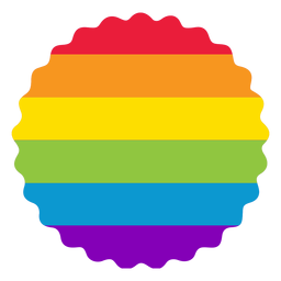 Flower badge rainbow lgbt sticker PNG Design