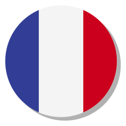 Círculo de icono de idioma de bandera de Francia Diseño PNG