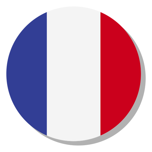 C?rculo de icono de idioma de bandera de Francia