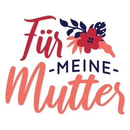 Adesivo de pele meine murmurando com flor alemã Desenho PNG