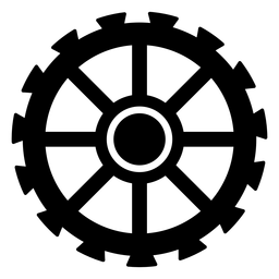 Silhueta detalhada da roda dentada pinhão orifício da engrenagem roda dentada Desenho PNG