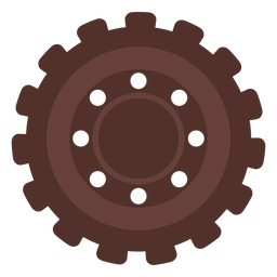 Gear hole cogwheel gear wheel pinion flat PNG Design