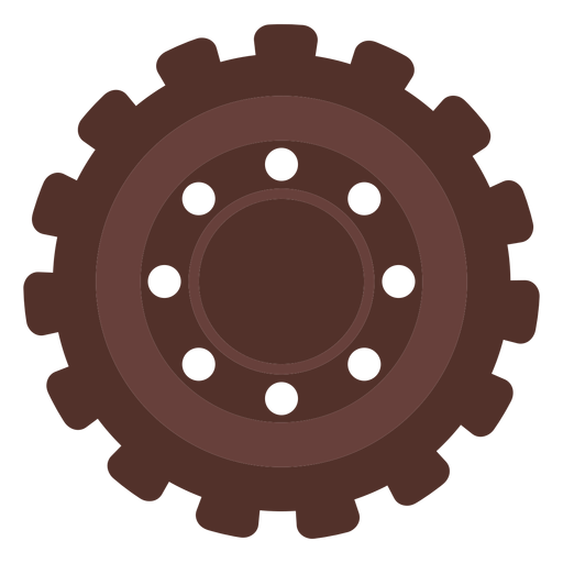 Gear hole cogwheel gear wheel pinion flat PNG Design