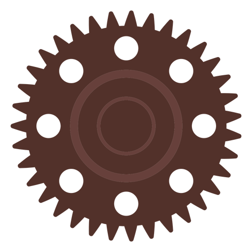 Gear hole cogwheel pinion gear wheel flat PNG Design