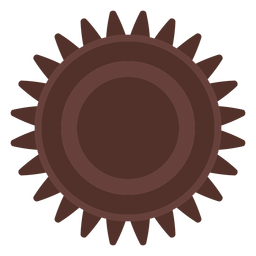 Gear hole pinion cogwheel gear wheel flat PNG Design