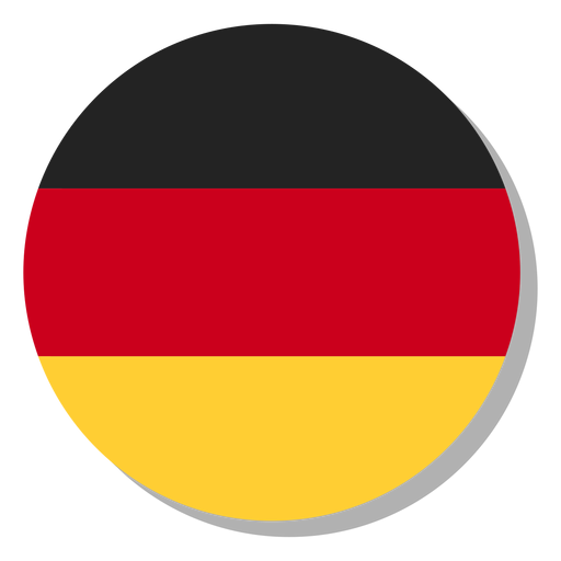 C?rculo do ?cone do idioma da bandeira da Alemanha Desenho PNG