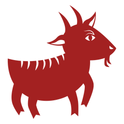 Goat hoof horn chinese astrology silhouette PNG Design