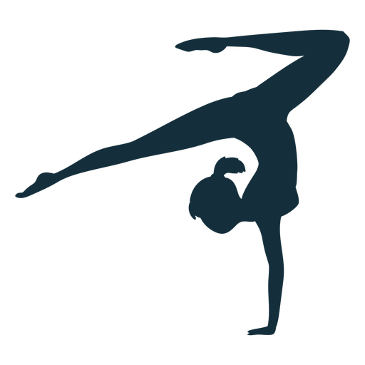 Ginasta exercício flexibilidade acrobacia silhueta desportista Desenho PNG
