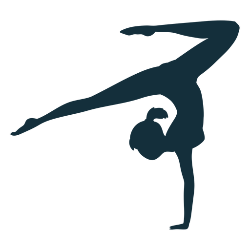 Download Gymnast exercise flexibility acrobatics silhouette sportswoman - Transparent PNG & SVG vector file