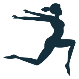Gymnast flexibility acrobatics exercise silhouette PNG Design