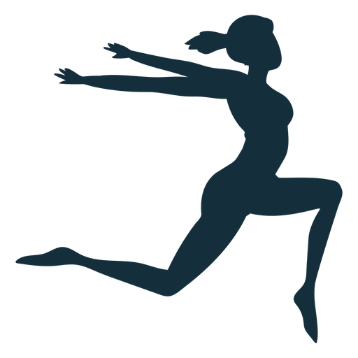 Gymnast flexibility acrobatics exercise silhouette