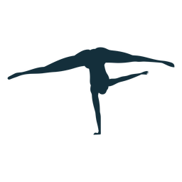 Ginasta flexibilidade acrobacia exercício divide silhueta Desenho PNG