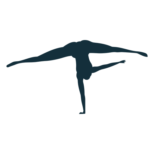 Artistic gymnastics Silhouette Split , gymnastics transparent