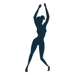 Gymnast flexibility exercise acrobatics performance silhouette PNG Design