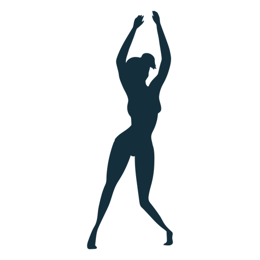 Gymnast flexibility exercise acrobatics performance silhouette PNG Design