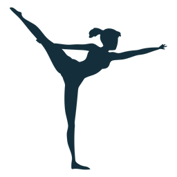 Gimnasta flexibilidad ejercicio acrobacia silueta Diseño PNG