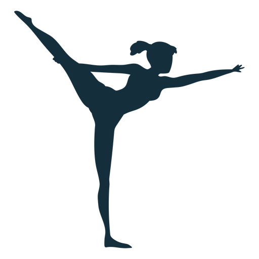 Gymnast flexibility exercise acrobatics silhouette