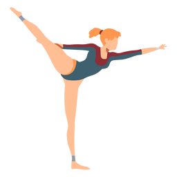 Turner Trikot Übung Körper Strumpf Akrobatik Flexibilität flach PNG-Design