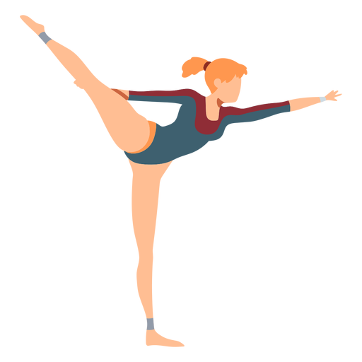 Gimnasta leotardo ejercicio cuerpo media acrobacia flexibilidad plana