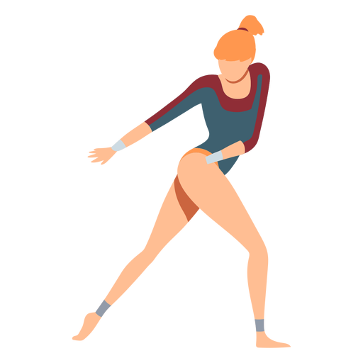 Ginasta collant desempenho malha corporal exerc?cios acrobacias flexibilidade plana Desenho PNG
