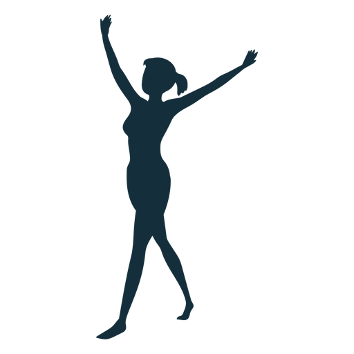 Gymnast performance flexibility acrobatics exercise silhouette PNG Design