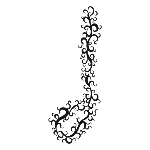 Musikalisches Symbol der halben Note wirbeln PNG-Design