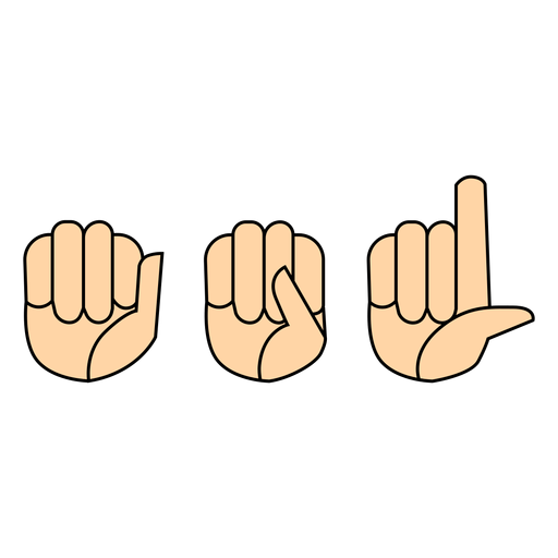 Handfinger flach PNG-Design