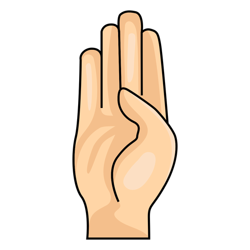 Hand finger b letter b illustration