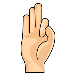 Hand finger f letter f illustration PNG Design