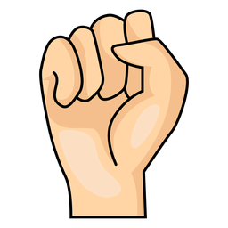 Mão dedo punho s letra s ilustração Desenho PNG