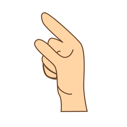 Hand finger g letter g flat PNG Design