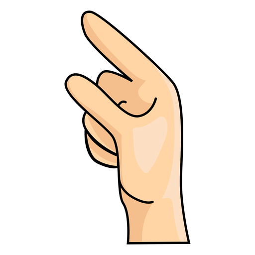 Hand finger g letter g illustration