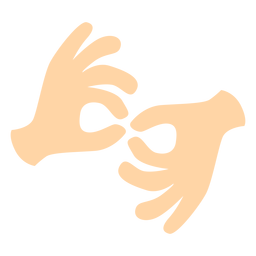 Hand finger gesture two pair flat PNG Design