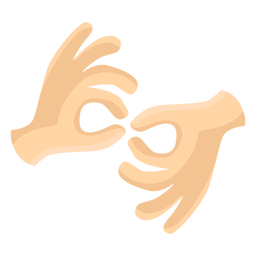 Hand finger gesture two pair illustration PNG Design