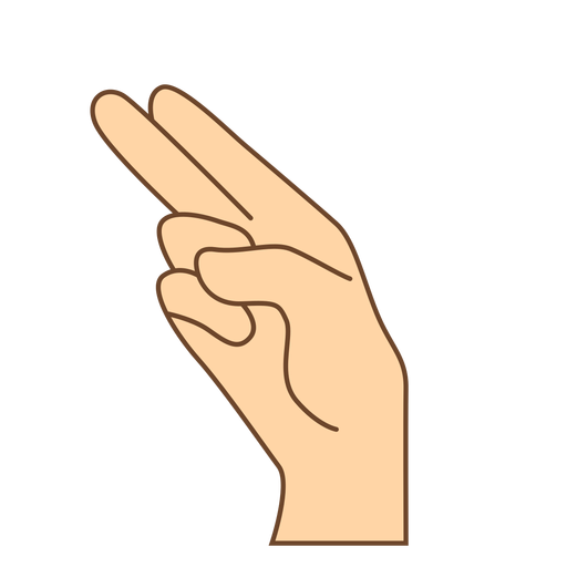 Hand finger h letter h flat PNG Design