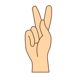 Hand finger k letter k flat PNG Design