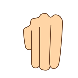 Hand finger m letter m flat PNG Design
