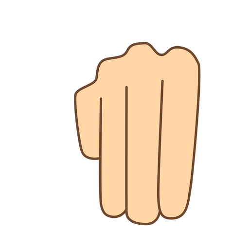 Hand finger m letter m flat PNG Design