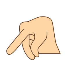 Hand finger p letter p flat PNG Design Transparent PNG