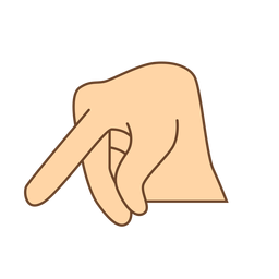 Mano dedo p letra p plano Diseño PNG