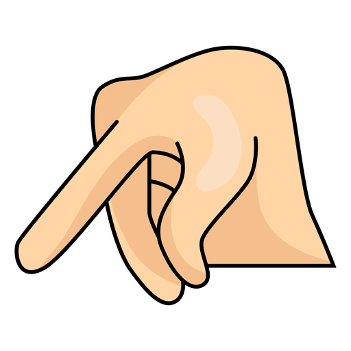 Handfinger p Buchstabe p Abbildung PNG-Design