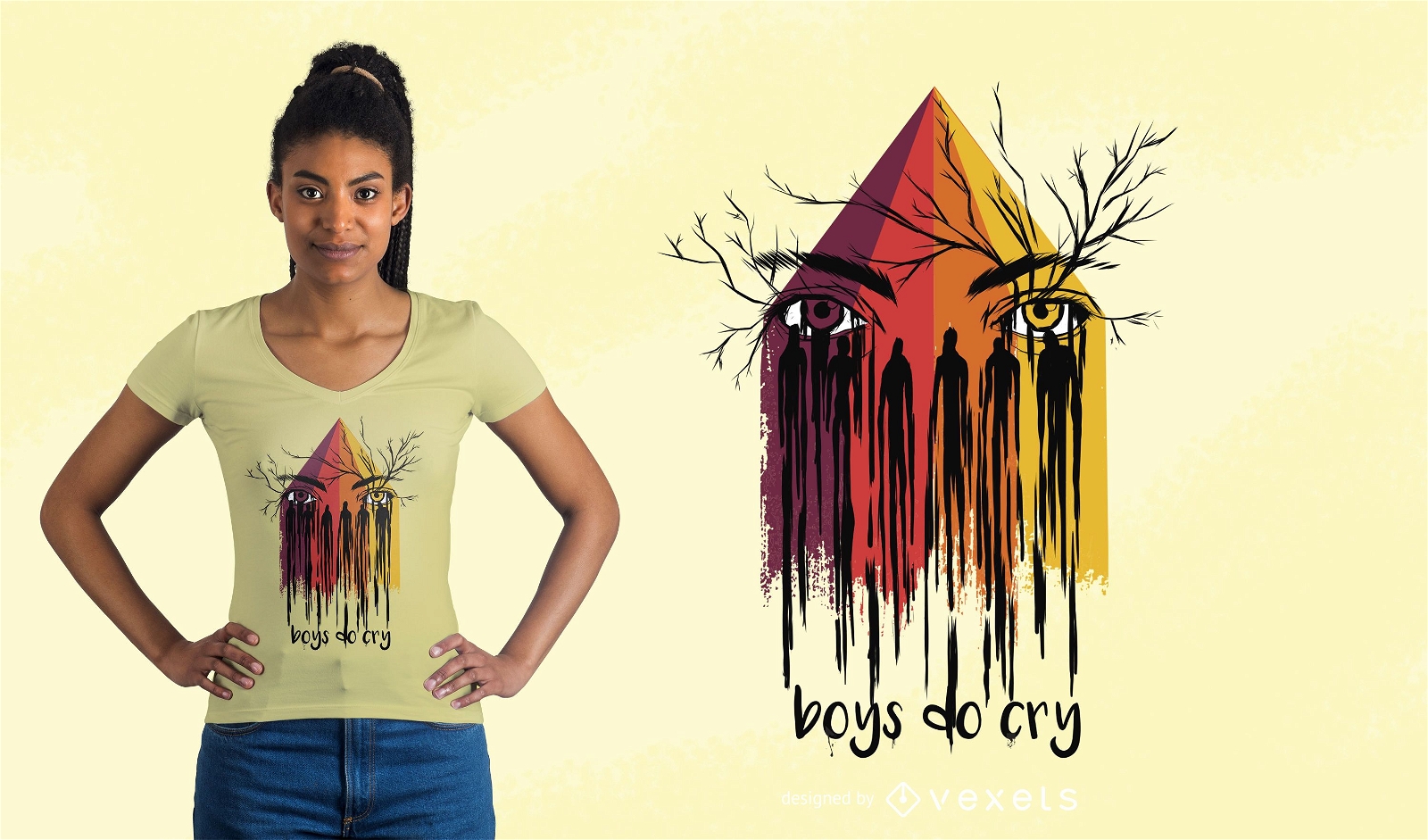 Jungen weinen T-Shirt Design