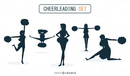 Cheerleaders Silhouette Set